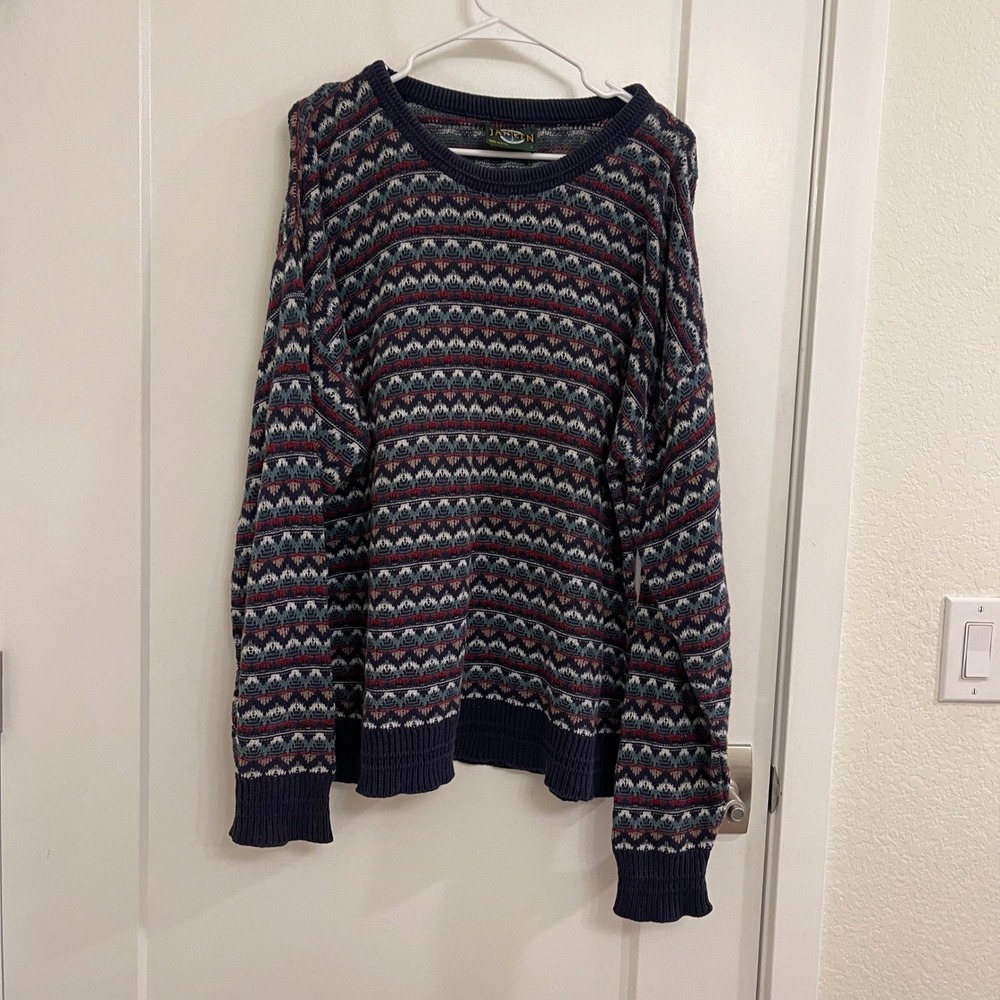 Vintage Jantzen Knit Fall Sweater Oversized Slouchy Granola Casual Holiday